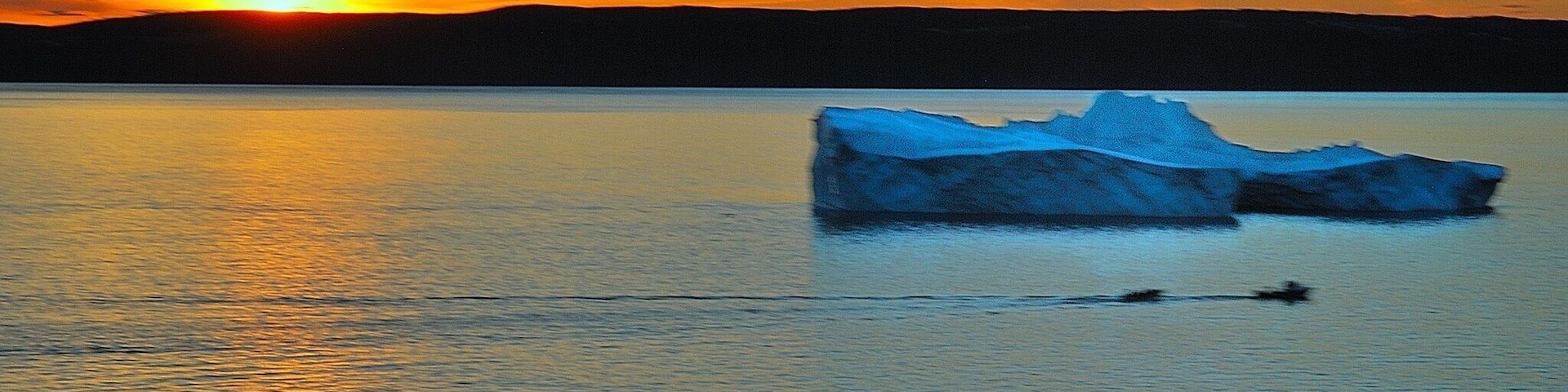 Iceberg and sunset in Conception Bay, Newfoundland