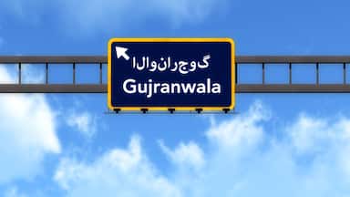 Gujranwala Pakistan Highway Road Sign