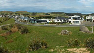 Panoramic view of Riverton,Southland on South Island of New Zealand