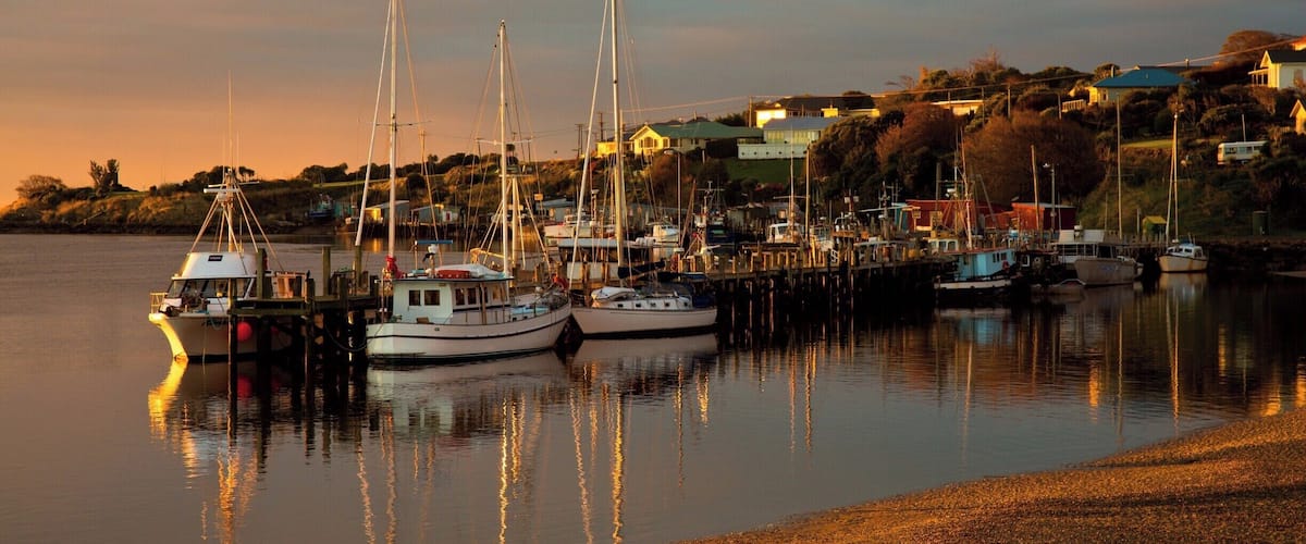 The lovely little seaside town of Riverton in Southland, New Zealand.