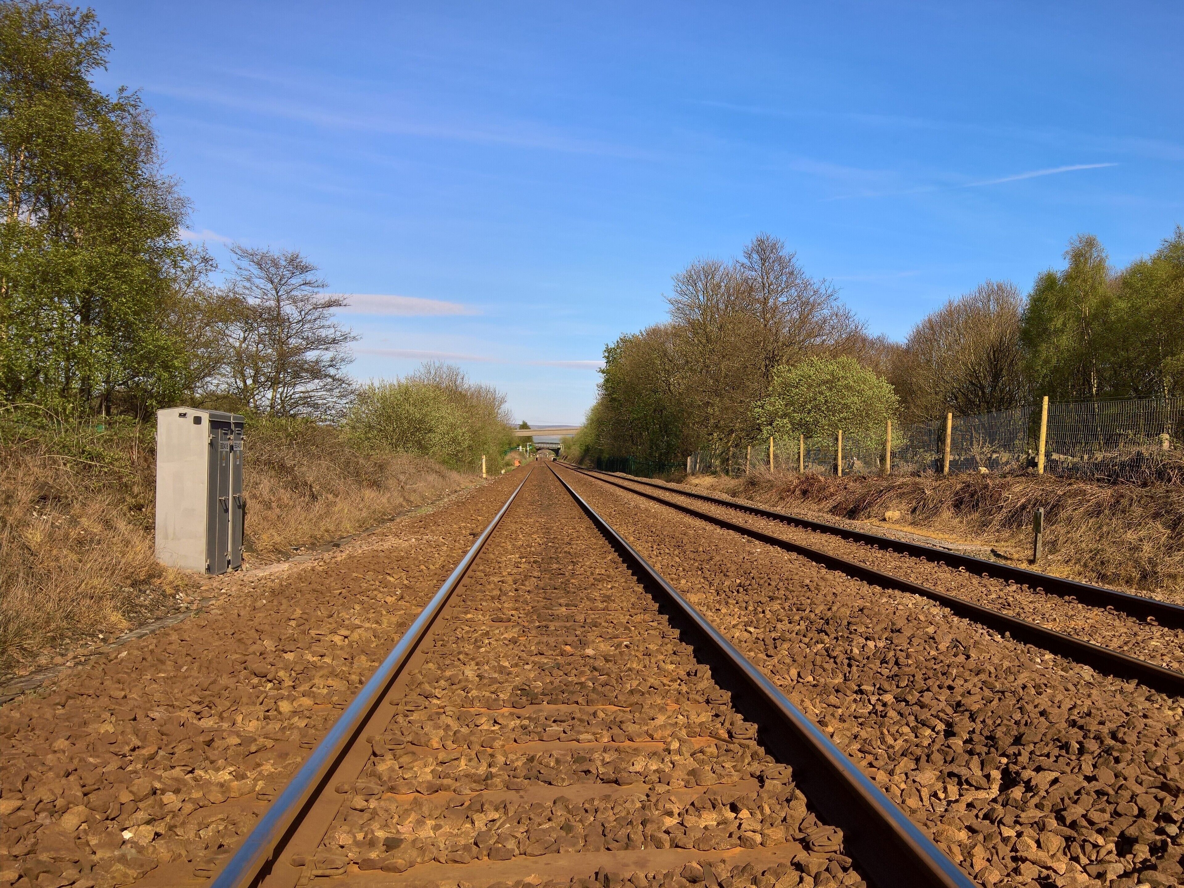 The East Lancashire Railway Line west of Hapton Station (taken from a pedestrian crossing).