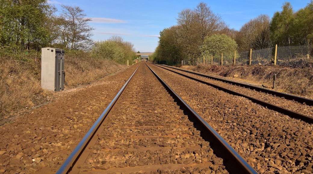 The East Lancashire Railway Line west of Hapton Station (taken from a pedestrian crossing).