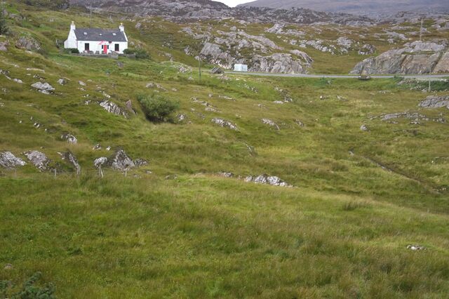 Cottage and hillside Fionnsbhagh