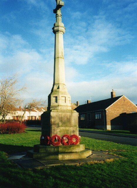 Witton Gilbert War Memorial. Changes have been made to the memorial since this photo was taken.