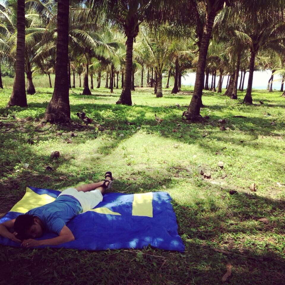 This is my kind of vacation,afternoon siesta under the coconut tree, view from the left are rice fields and to your right the beautiful beach. #myhometown