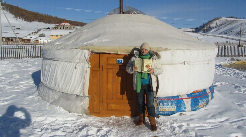 A standout memory - reading about the secret life of the Mongol Queens while staying in a ger in the snow.