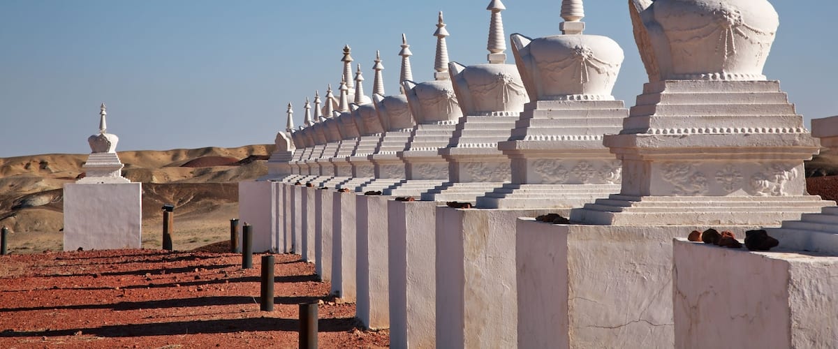 Earth energy center - northern entrance to Shambhala in Gobi desert near Sainshand. Mongolia