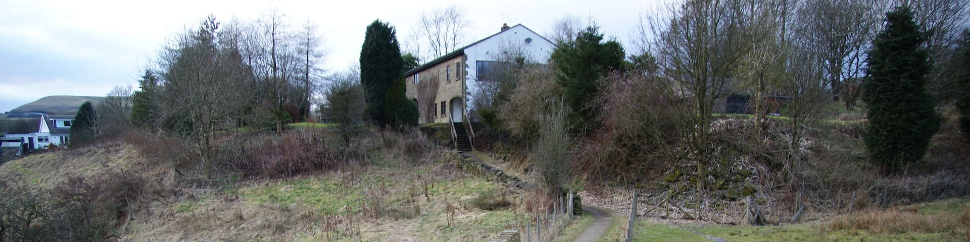 Footbridge over a small brook It appears to be quite a new bridge but it is surprisingly elaborate.