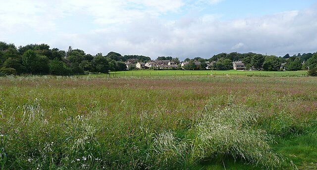 Oxspring Sports Ground View over the outskirts of Oxspring