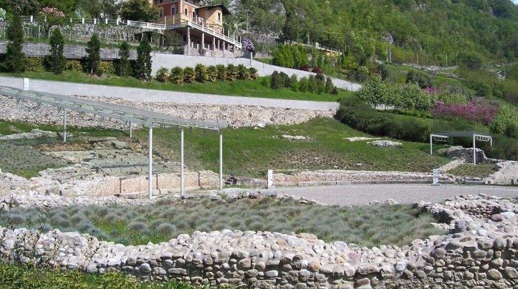 Tiers of the roman amphiteatre. Cividate Camuno, Italia