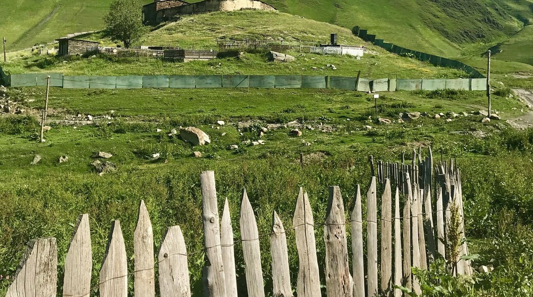 Ushguli's monastery is ancient and mysterious, just like the orthodox priest at the entrance.Cover your modesty before going in, and make sure to buy some delicious honey
#Georgia #monastery #mountains