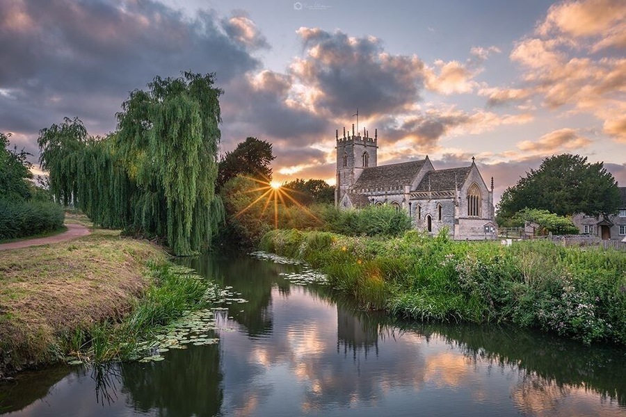 Cloud reflections at West Lydford