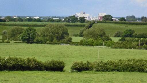 View from near New Hall Farm View from near New Hall Farm, Davenham; Lostock chloralkali works in the distance (4 km) SJ6874.