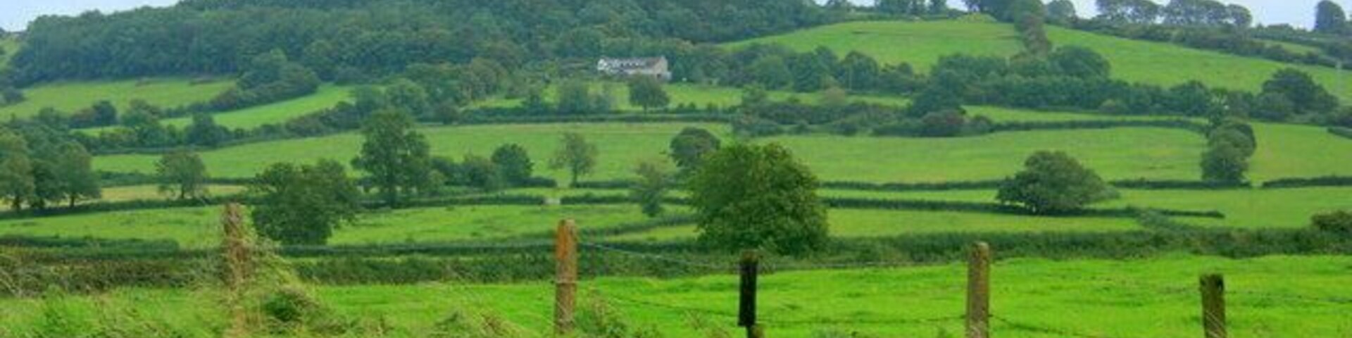 Farmland off Bury Lane It doesn't go anywhere near Bury, it goes to Doynton. The A420 climbs Tog Hill just beyond the house centre frame.