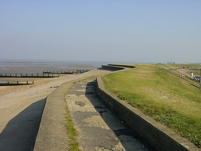 Sea Wall near the Café, Shellness Beach. Part of Leysdown Country and Coastal Park.