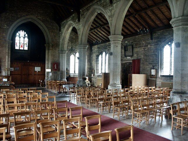 Interior of St Lawrence, Bardney The view to the west end of the nave.
