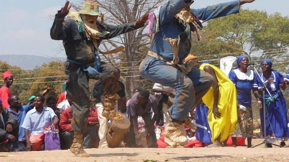 The Kulamba ceremony of the Chewa people. The Chewas make a pilgrimage from Malawi, Mozambique, and Zambia for this event.