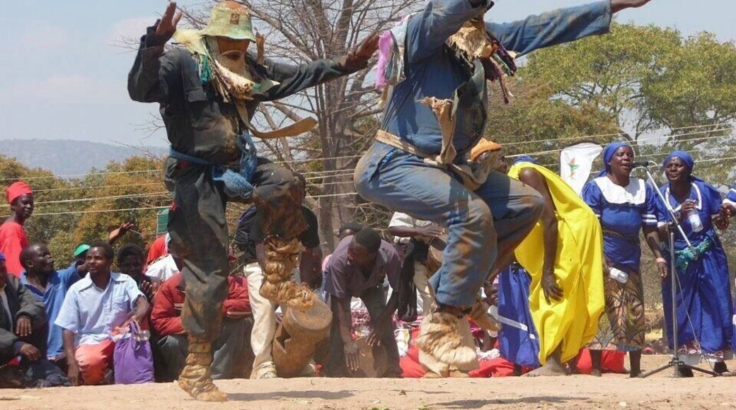 The Kulamba ceremony of the Chewa people. The Chewas make a pilgrimage from Malawi, Mozambique, and Zambia for this event.