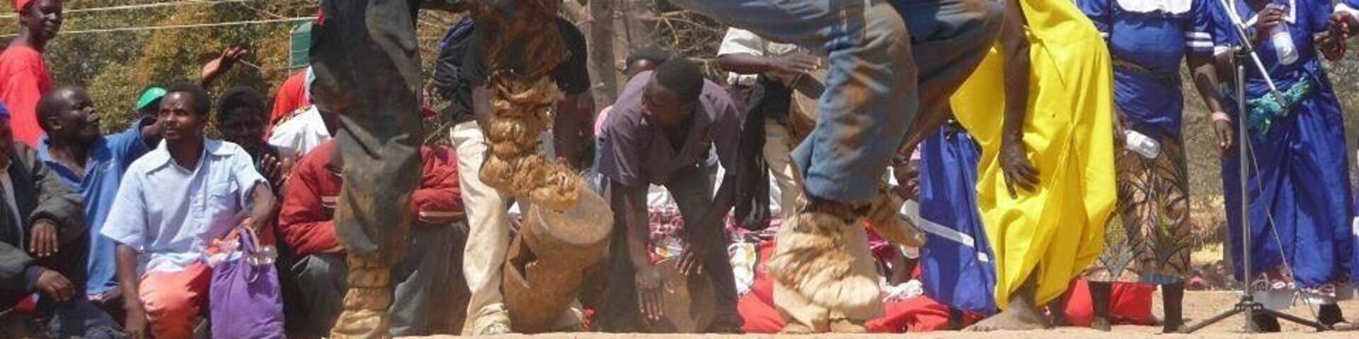 The Kulamba ceremony of the Chewa people. The Chewas make a pilgrimage from Malawi, Mozambique, and Zambia for this event.