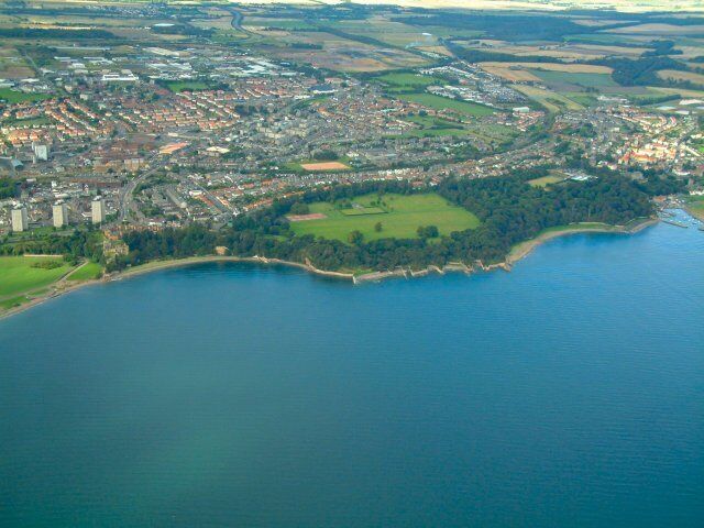 Ravenscraig Park Seen from above the Firth of Forth.