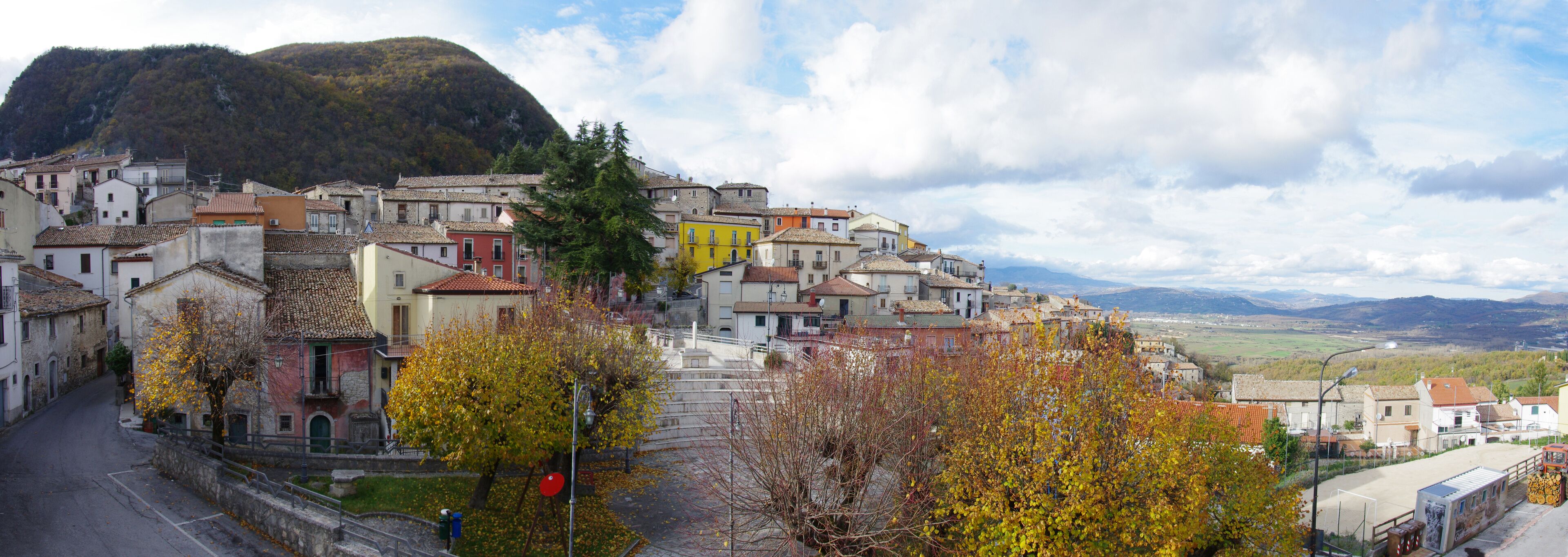 Overview of the small village of Guardiaregia in the province of Campobasso