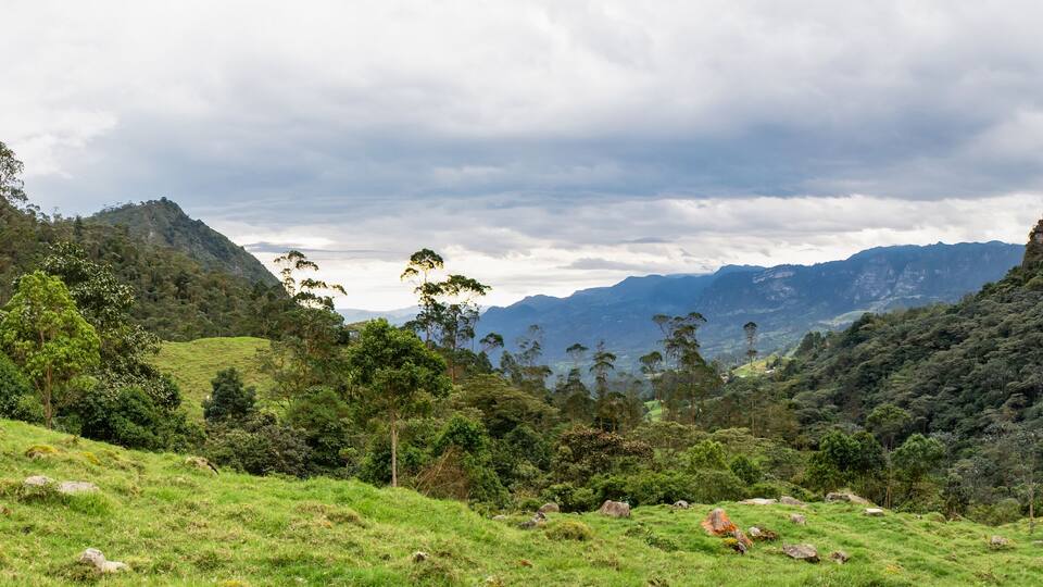 Colombia's highlands valley in Soacha Cundinamarca