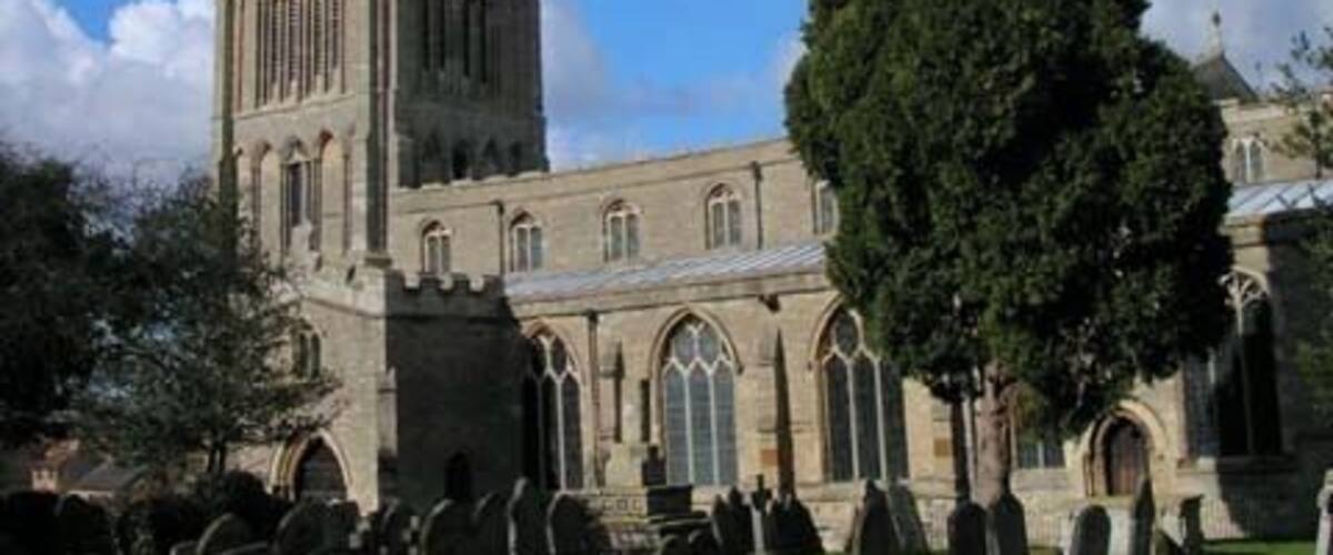 Church of England parish church of St Peter, Raunds, Northamptonshire, seen from the southeast