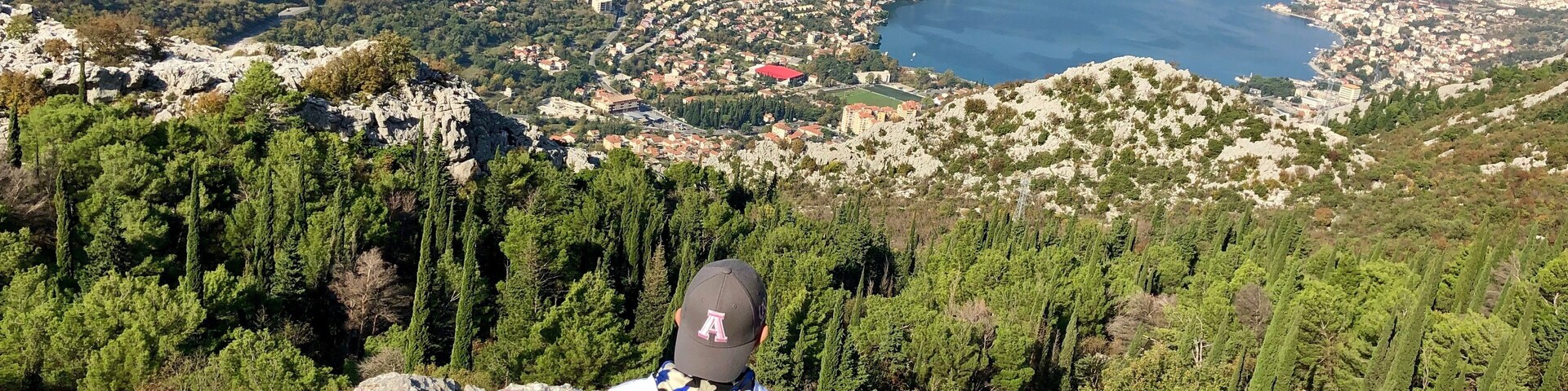 Enjoying the Kotor Bay view from the higher ground