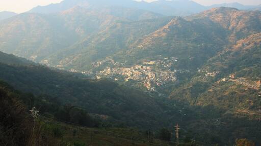 View of the town of Antillo, Province of Messina, Sicily, Italy