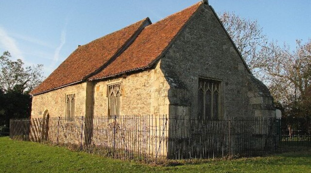 Elston Chapel. Created 1584 as a parish, possibly using the chapel building of St Leonards Hospital. Later became a Chapelry to East Stoke. Transferred to Elston parish in 1872 in a disused state.
