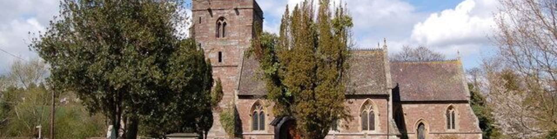 St Bridget's parish church, Bridstow, Herefordshire, seen from the south
