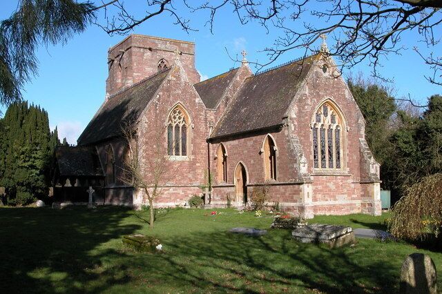 St Bridget's parish church, Bridstow, Herefordshire, seen from the southeast