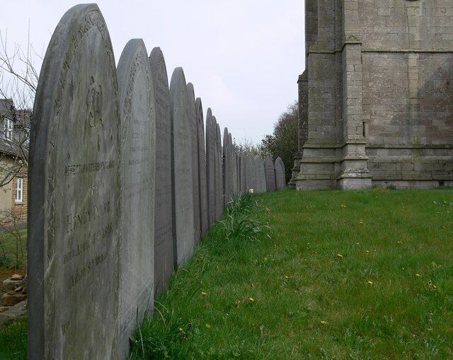 Pickwell gravestones In the churchyard of All Saints.