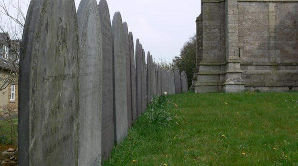 Pickwell gravestones In the churchyard of All Saints.
