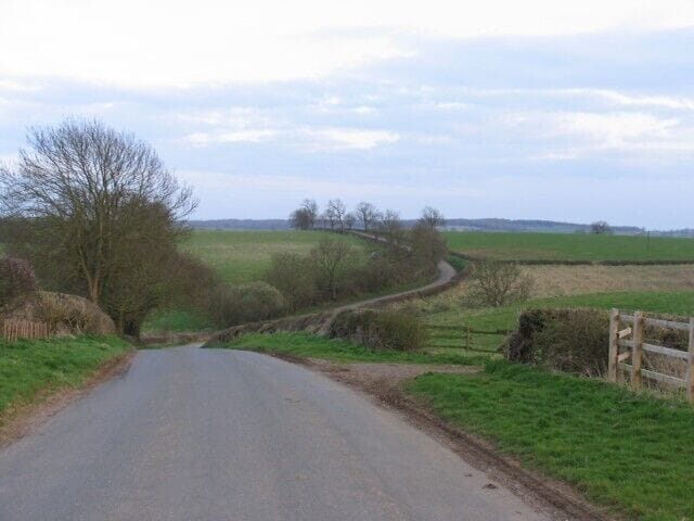Country road towards Owston