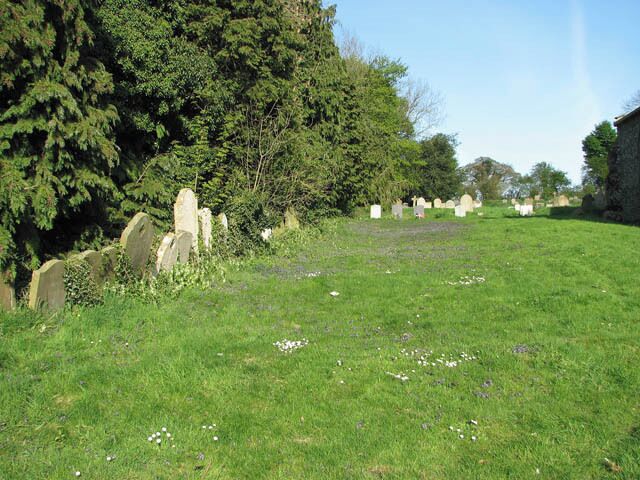 St Mary's church - churchyard. The northern section of St Mary's churchyard. St Mary's church is located at the northern end of the village, above the primary school > 1270629 east of The Street. Sadly, the church is kept locked and visitors and pilgrims do not appear to be welcome here. The church contains a famous wall painting which depicts the life of St Catherine in a number of frames > 321181 some of these dated to about 1400. According to the Norfolk Churches website http://www.norfolkchurches.co.uk/sporle/sporle.htm the building has a complex architectural history.
