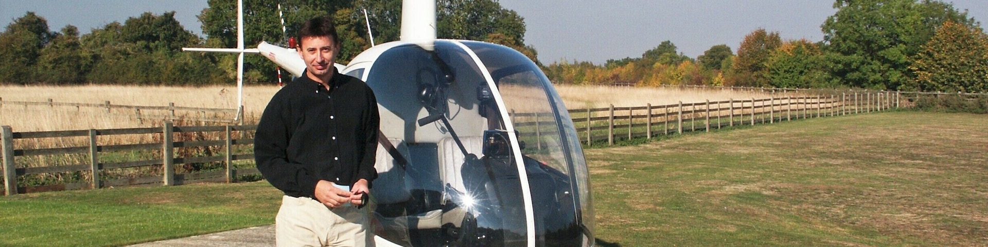 October 2003
To date still one of the best experiences of my life. An hour's lesson flying a Robinson R22. We took off from a small airfield near Brands Hatch motor circuit and spent the hour manouvering this amazing little helicopter up and down, through 360 degrees and even sat stationary 6 feet above the ground.