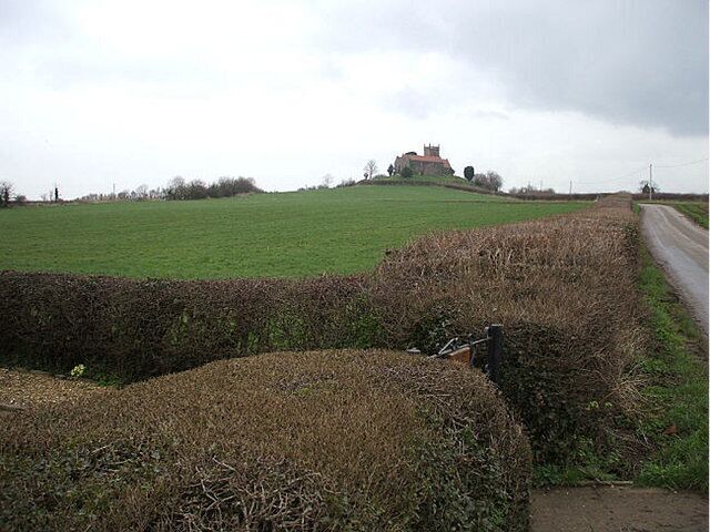 Oldbury-on-Severn, Gloucestershire: view from Cowhill to St Arilda's parish church