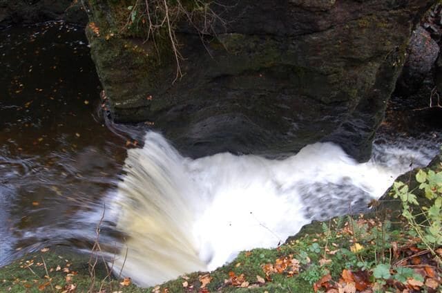 Rumbling Bridge Gorge This part of the gorge is known as The Devil's Mill.