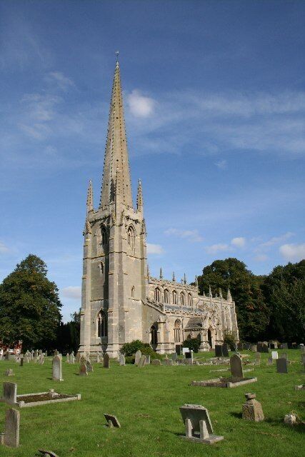 St.Helen's church, Brant Broughton, Lincs. The spire of St.Helen's is 198ft high and can be seen for miles around. A glorious late decorated church and one of the finest in Lincolnshire.