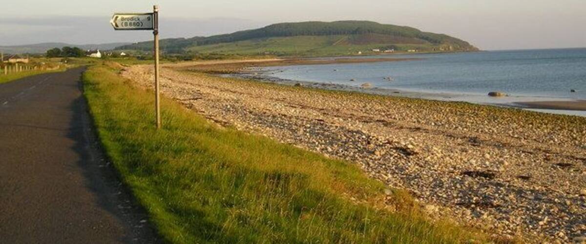 Machrie Bay looking south Looking south at road junction - Machrie Bay