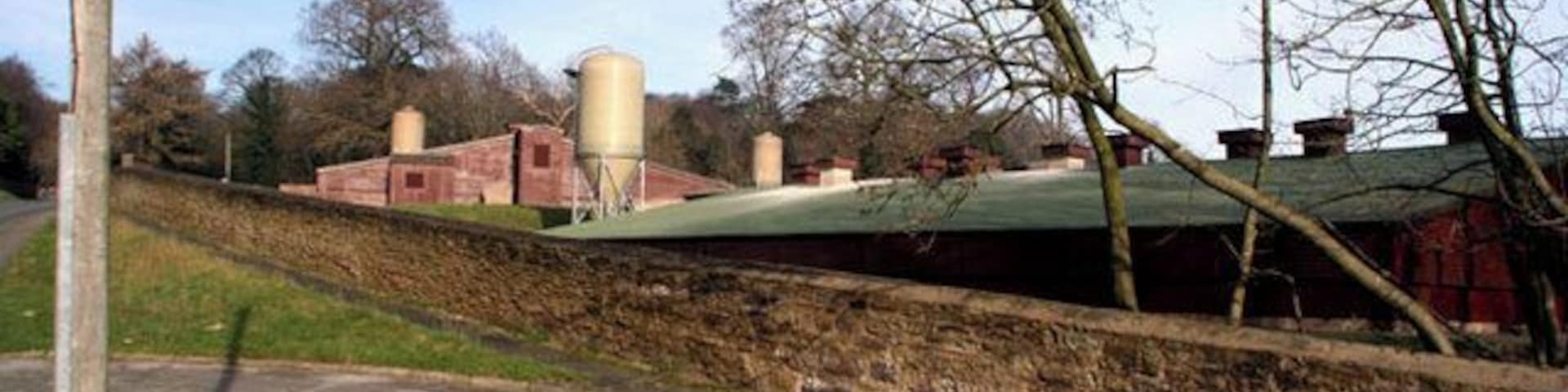 Chicken Farm A chicken farm beside the B5373