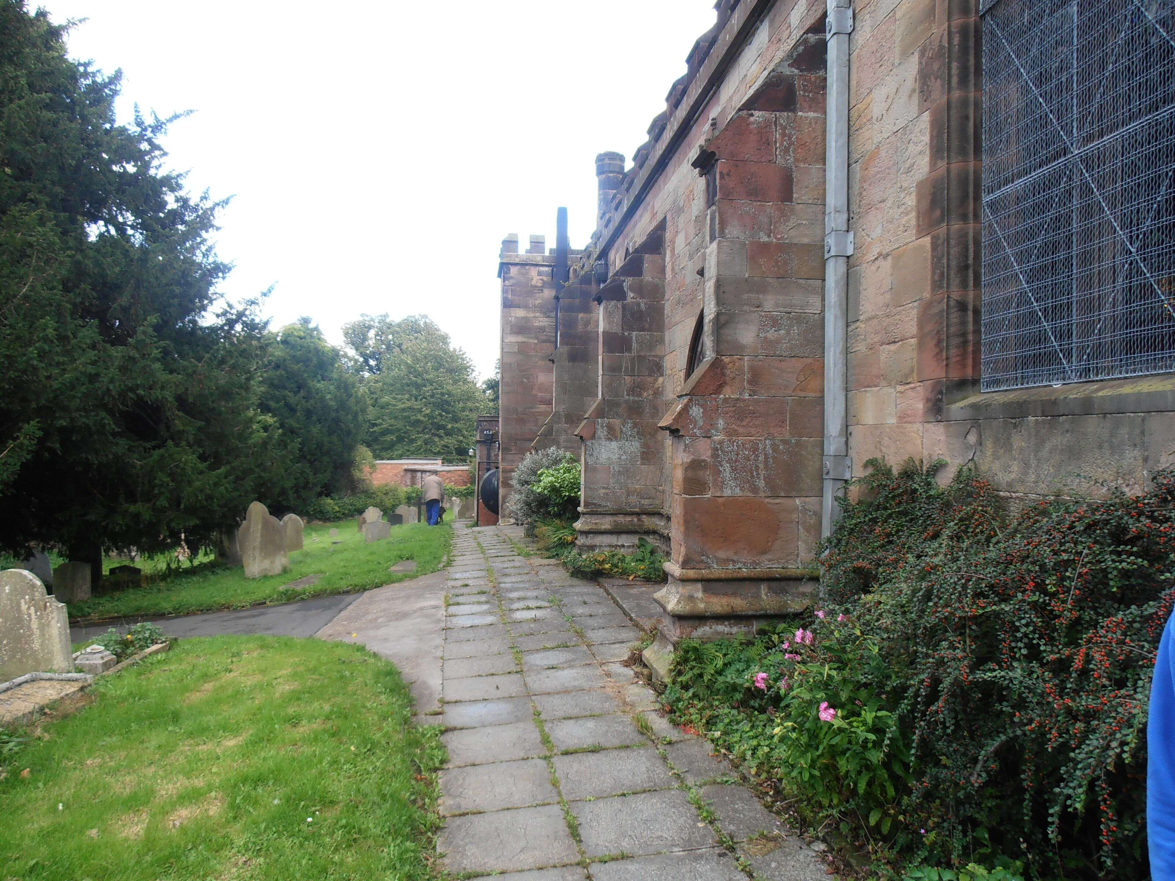 St Deiniol Church, Hawarden, Flintshire, in which lies a statue of W. E. Gladstone and his wife.