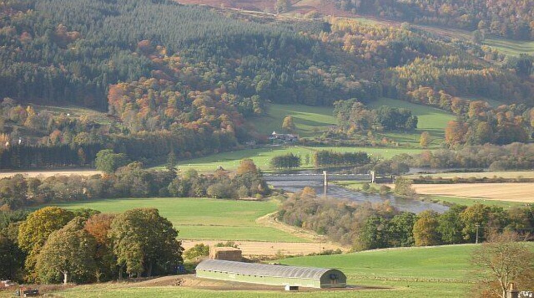 Railway bridge, Dalguise Carries the Highland Railway over the Tay.