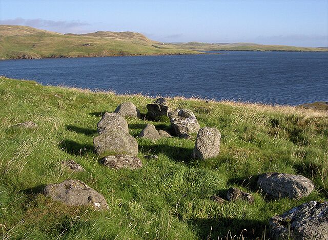 View towards Mavis Grind Looking at the stones, could this have been a burial mound?