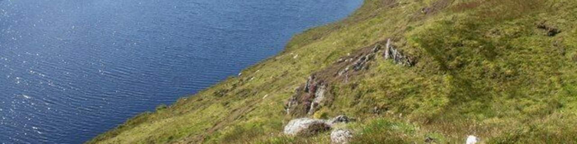 Mirka Water Mirka Water, Lunnasting, remote hill loch with spectacular views from surrounding hills. Mirka meaning dark water.