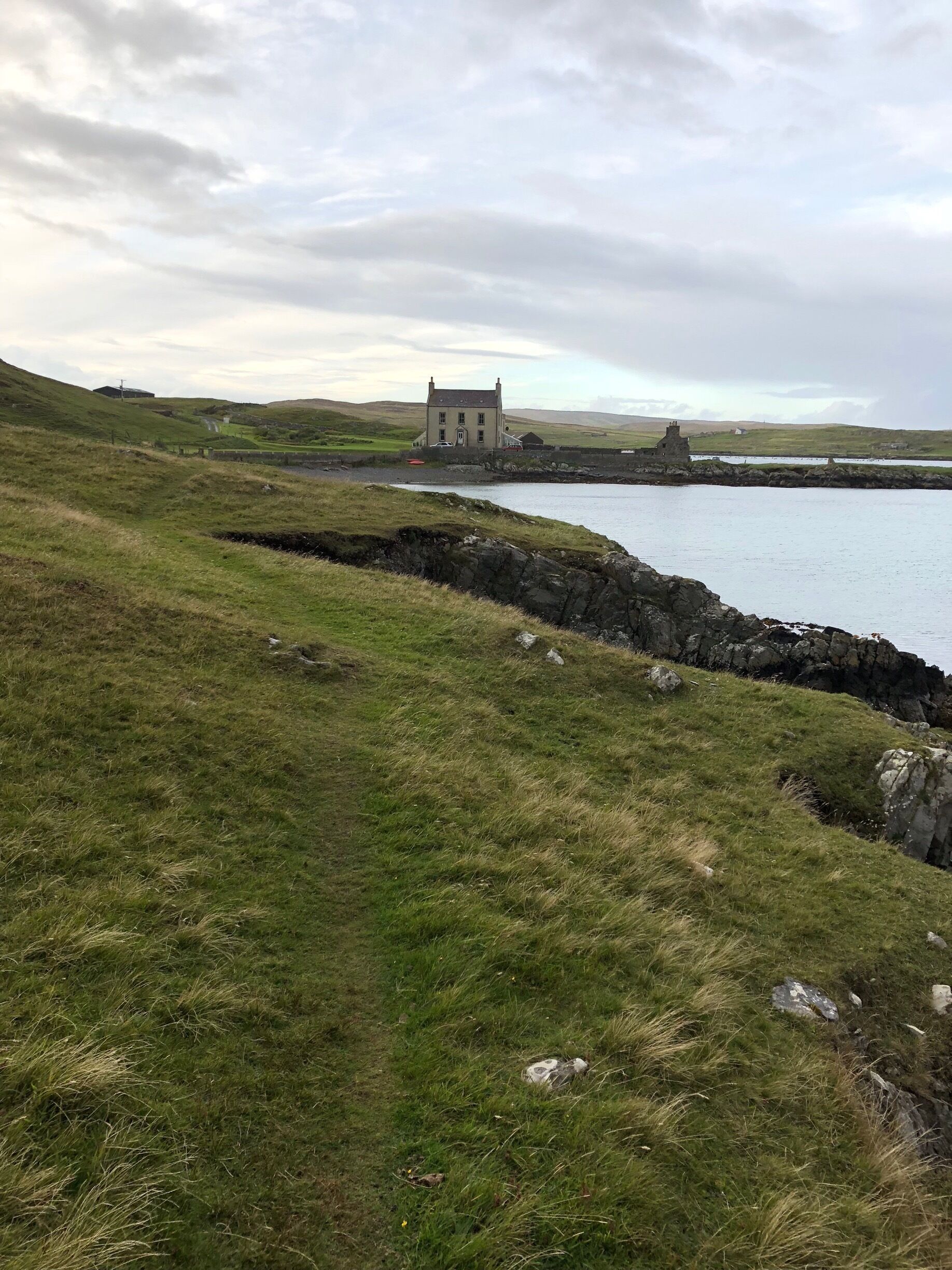 On the coastal walk towards Burrastow House.