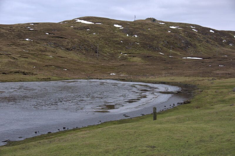 North end of Henry's Loch, Quarff Looking towards the low hill or Stoura Rouna.