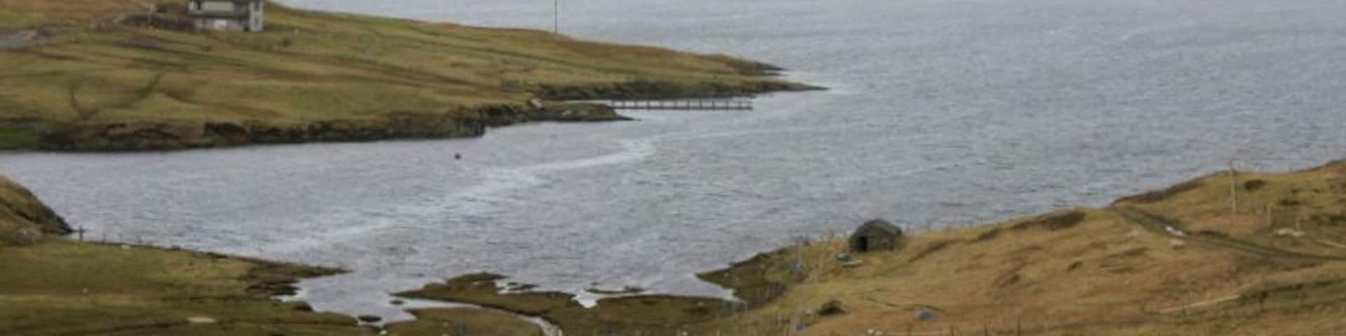 West Voe of Quarff Looking across Clift Sound towards Trondra.