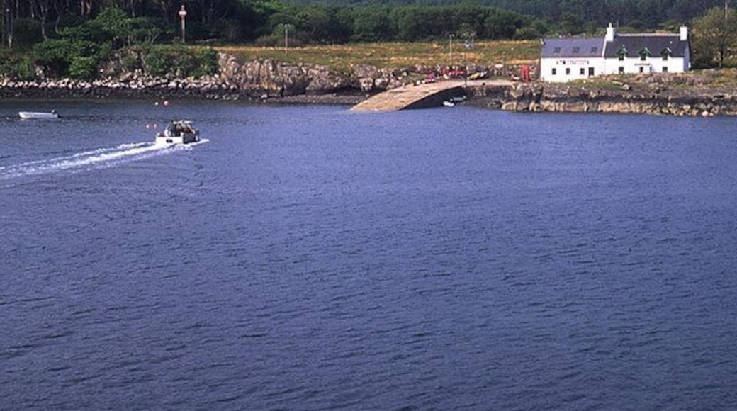 The Ulva ferry, Mull The ferry crossing the sound of Ulva